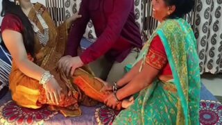 Mistress fucks mother son indian threesome